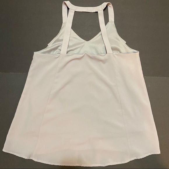 Doe & Rae Medium Gray Halter Tank Top With Ruffle - Picture 4 of 6